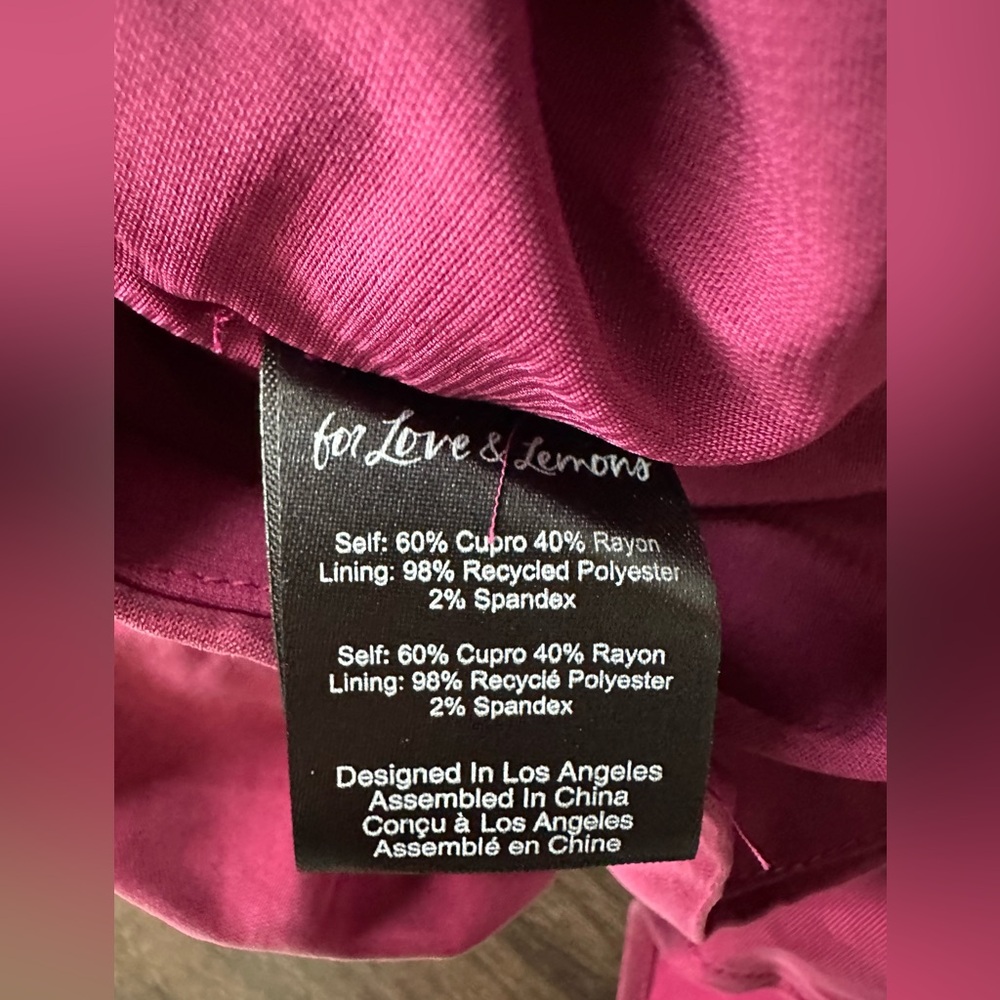 For Love & Lemons Allie Mini Dress in Purple/Pink. NWT. Size S - Picture 15 of 16